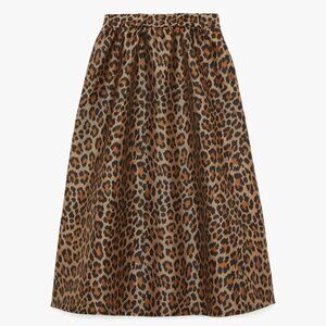 Kate Spade Classic Leopard Midi Skirt Size L